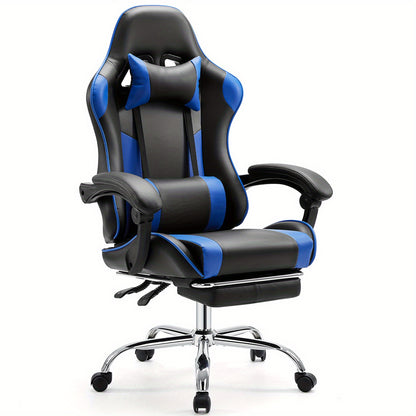 Computer Gaming Chair High Back, Ergonomic Office Seat with Flip-up Armrest, Wheeled Video Gamchair for Adults