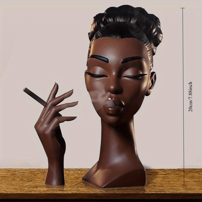 Solange-Inspired Black Woman Face Incense Holder - Unique Handcrafted Home Decor Gift for Room, Aromatic Incense Burner with Exquisite Design, Perfect for Meditation And Relaxation