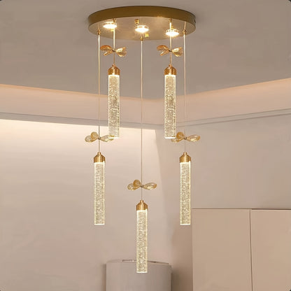 1pc Modern LED Crystal Chandelier, 3-Color Adjustable, Semi-Flush Mount Ceiling Fixture with Detachable Stainless Steel Shade, Installation Hardware Included, Hard-Wired, 110V-240V, for Living Room and Dining Room