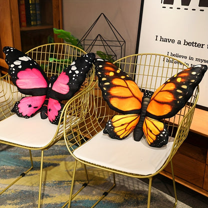 50cm/19.68in Simulated Butterfly Pillow 3D Printed Butterfly Throw Pillow Lifelike Butterfly Plush Toy Sofa, Bedroom Decoration Pillow Halloween Christmas Gift