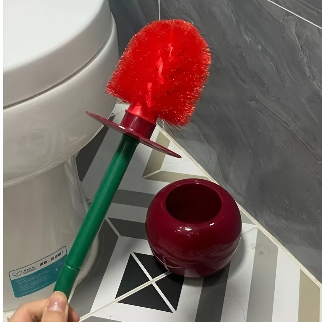 1 Set Novelty Cherry Toilet Brush, Creative Toilet Brush, Toilet Brushes And Holders - Cosy