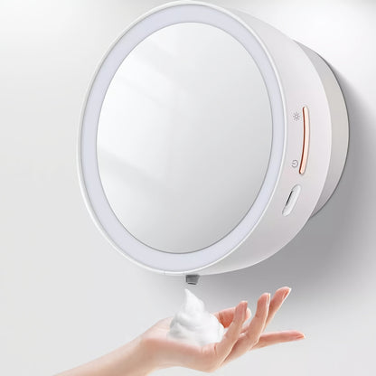 Sejoy Wall Mounted Automatic Soap Dispenser With Electric Smart Magnifier LED Light For Toilet, Bathroom, Kitchen