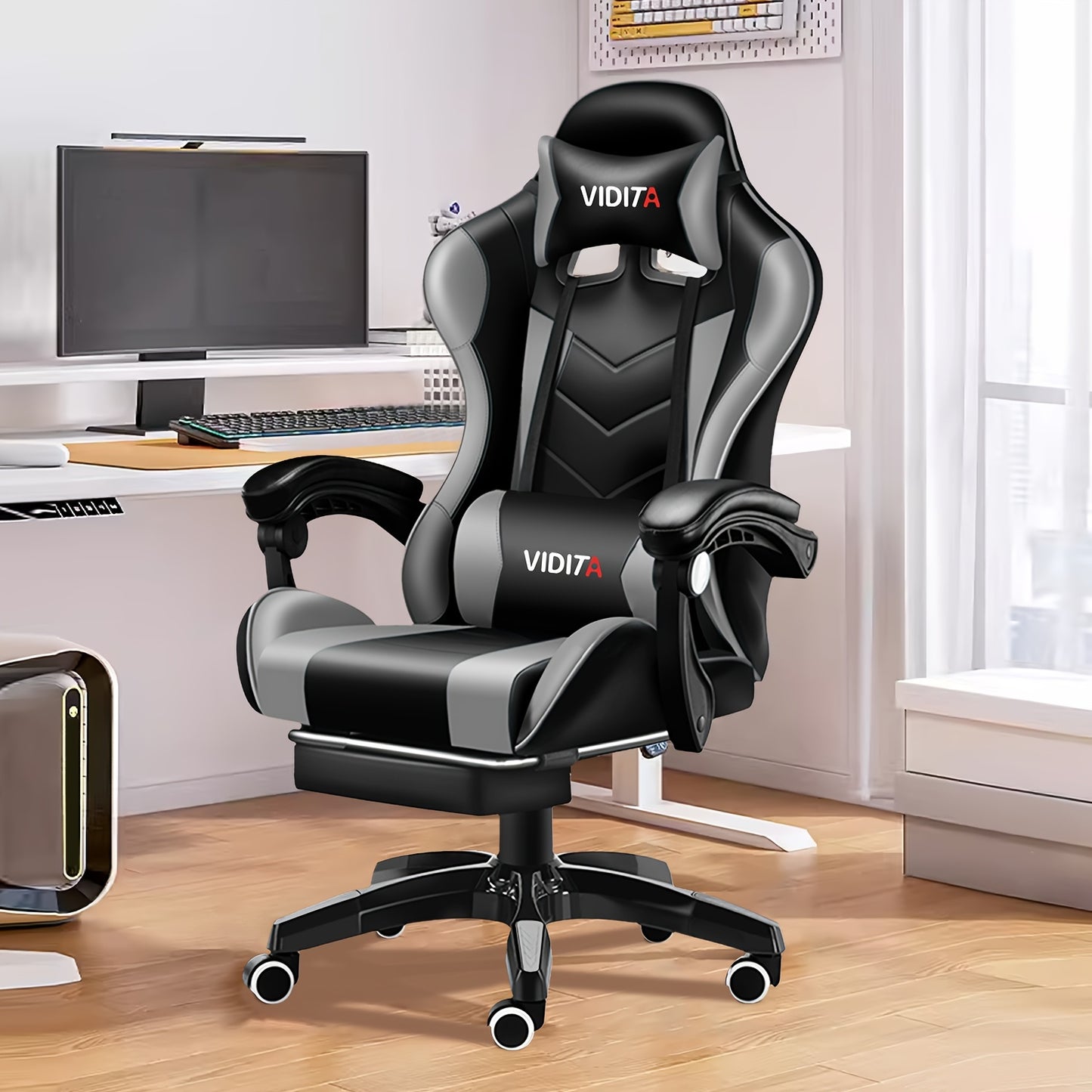 Ergonomic Racing Style PC Office Chair - Lumbar Support Gaming Chair for Adults and Teens