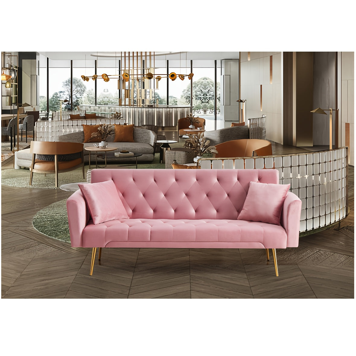 pink sofa