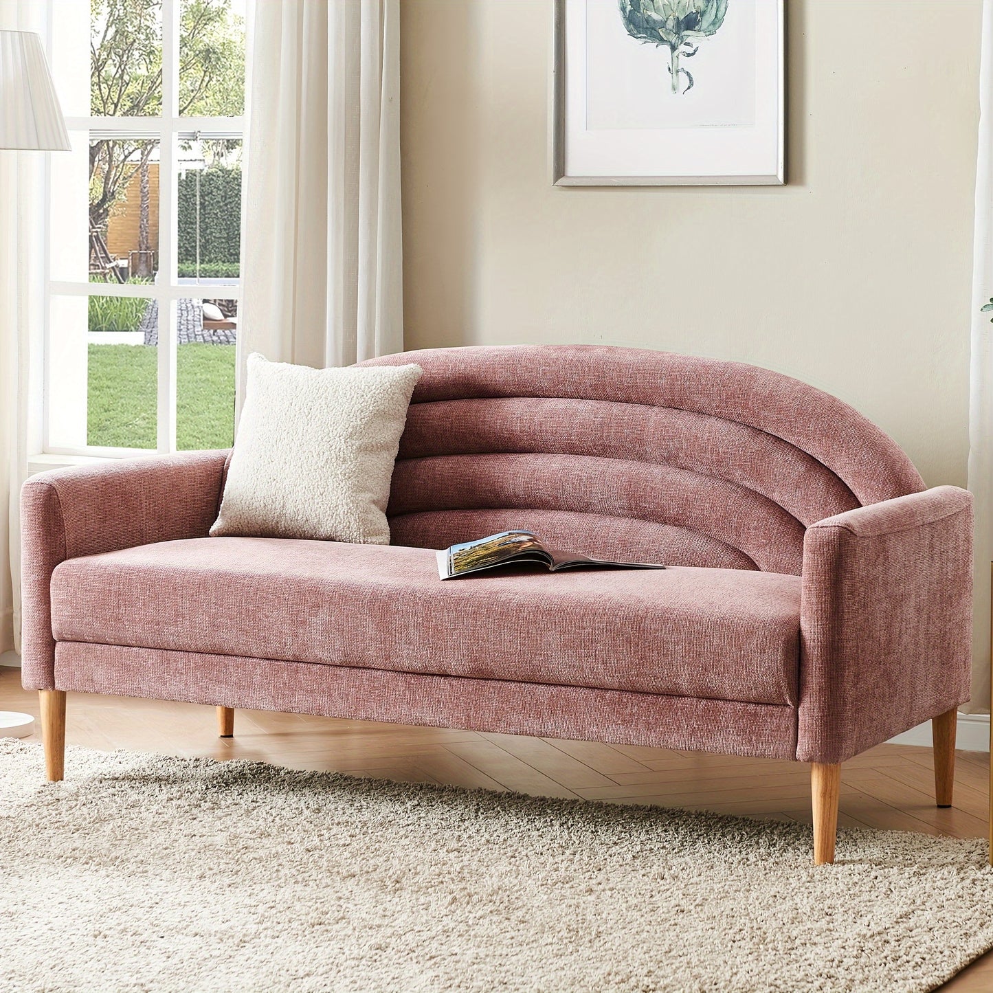 pink sofa