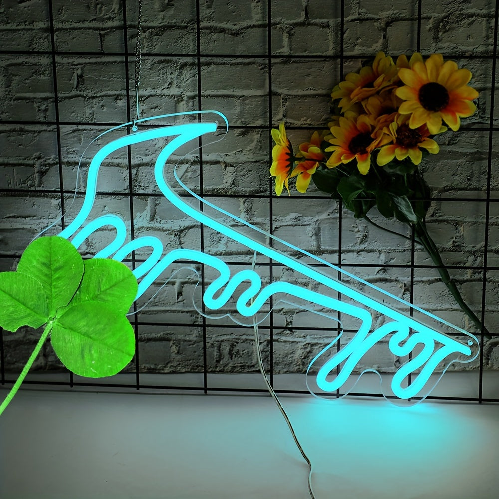 USB Powered Adjustable Brightness LED Neon Sign Light - Energy-Efficient Multi-Color Lighting Wall Sign with Switch Control for Bedroom, Living Room, Retail Spaces, Apartments, Birthdays, and Parties - Versatile Mounting, No Battery