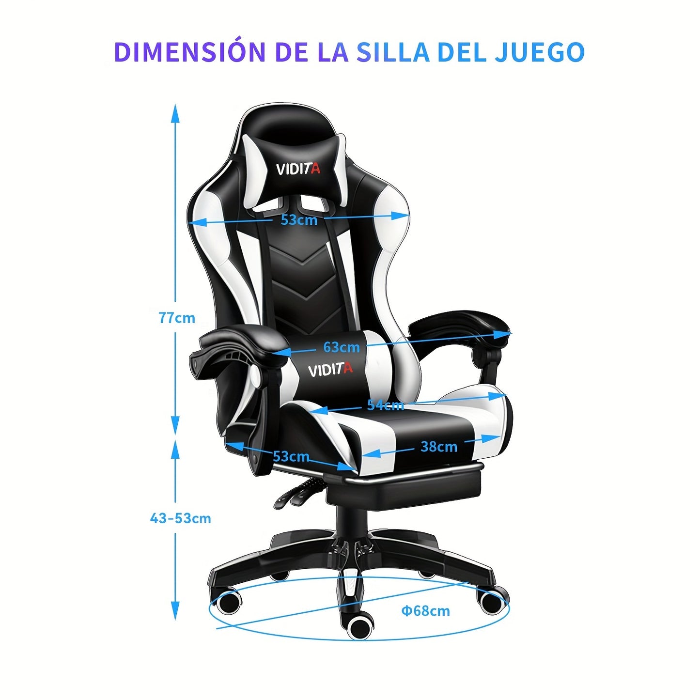 Ergonomic Racing Style PC Office Chair - Lumbar Support Gaming Chair for Adults and Teens