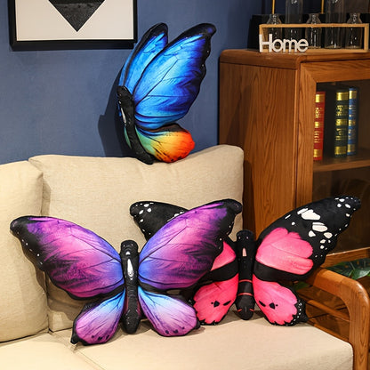 50cm/19.68in Simulated Butterfly Pillow 3D Printed Butterfly Throw Pillow Lifelike Butterfly Plush Toy Sofa, Bedroom Decoration Pillow Halloween Christmas Gift