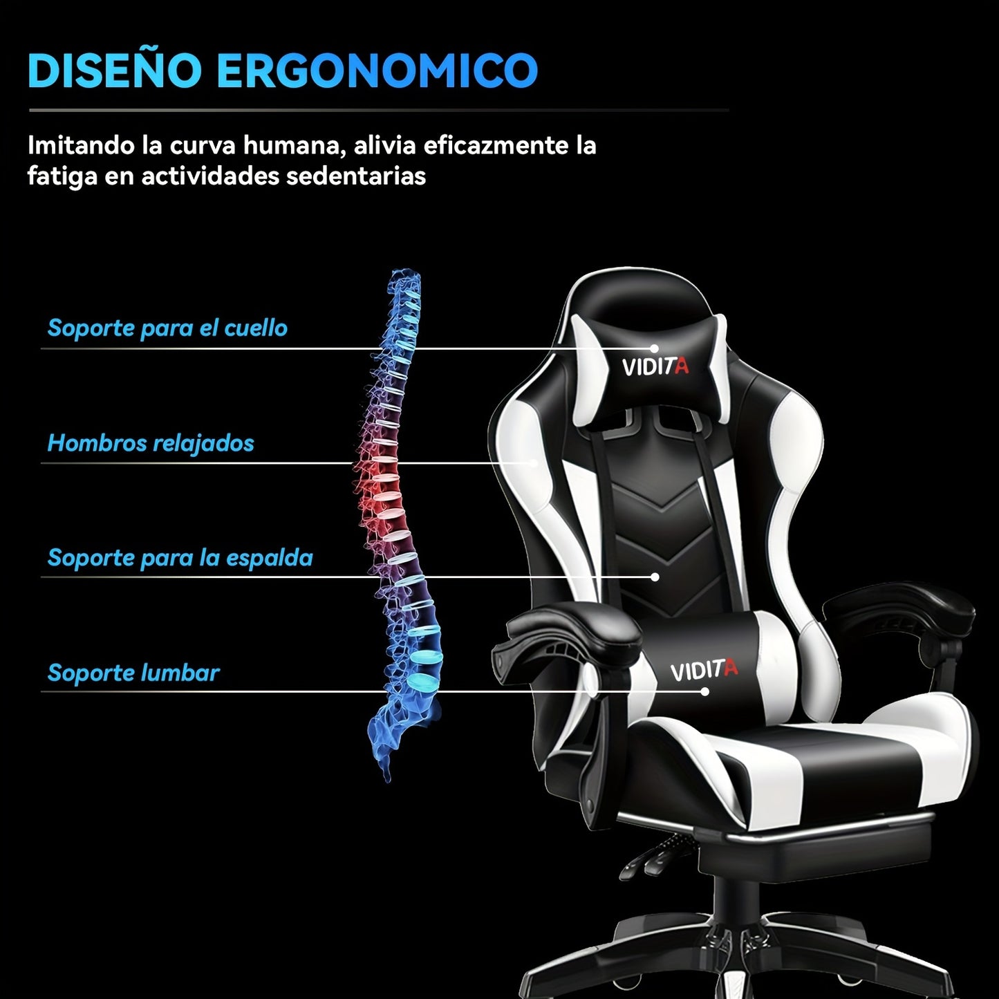 Ergonomic Racing Style PC Office Chair - Lumbar Support Gaming Chair for Adults and Teens