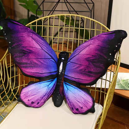 50cm/19.68in Simulated Butterfly Pillow 3D Printed Butterfly Throw Pillow Lifelike Butterfly Plush Toy Sofa, Bedroom Decoration Pillow Halloween Christmas Gift