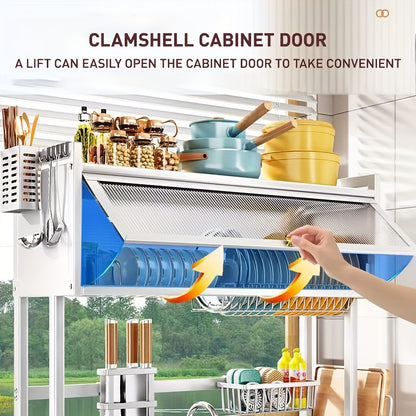 Home with Cabinet Door Kitchen Storage Rack Sink Dish Tray Storage Rack Multi-function Counter Top Drain Rack