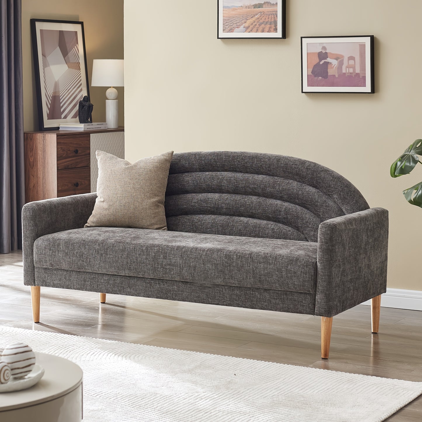 grey sofa